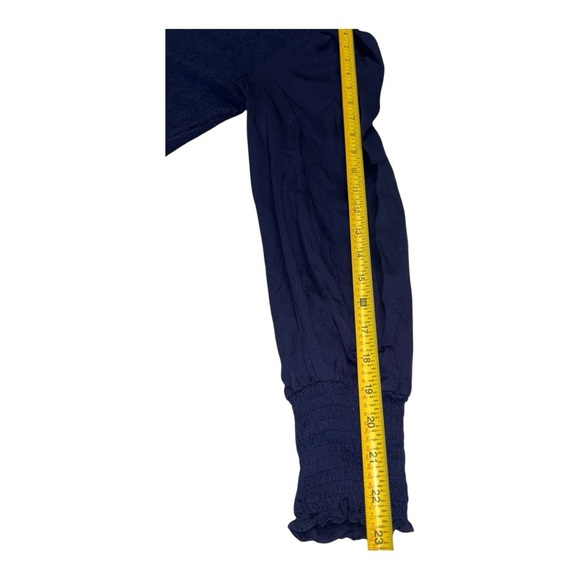 MEROKEETY LONG SLEEVE SMOCKED TIERED MINI DRESS SIZE M New - Picture 6 of 9